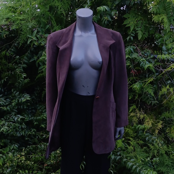 Dana Buchman Jackets & Blazers - dana buchman dresses ladies pure silk (1) button overcoat (VINTAGE)